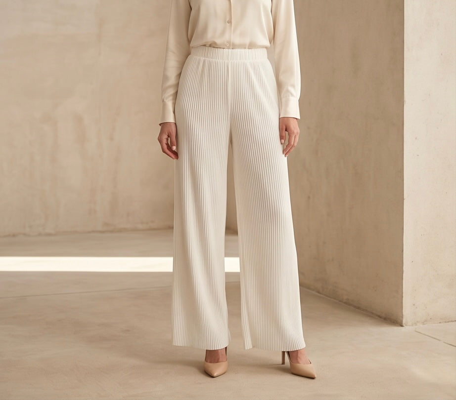 Women's Chic Mustard Wide-Leg Baggy Trousers