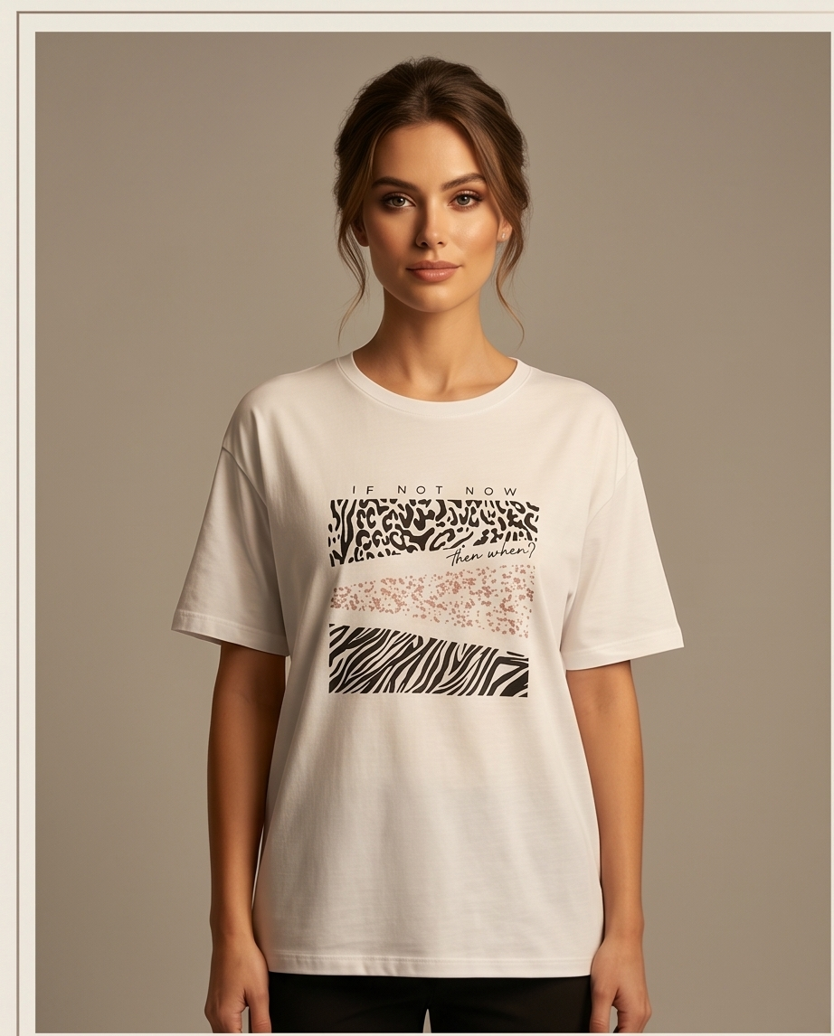 Women's Oversized Graphic T-Shirt - Comfortable & Stylish