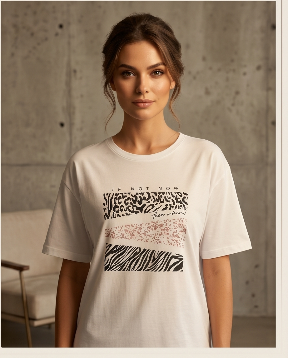 Women's Oversized Graphic T-Shirt - Comfortable & Stylish
