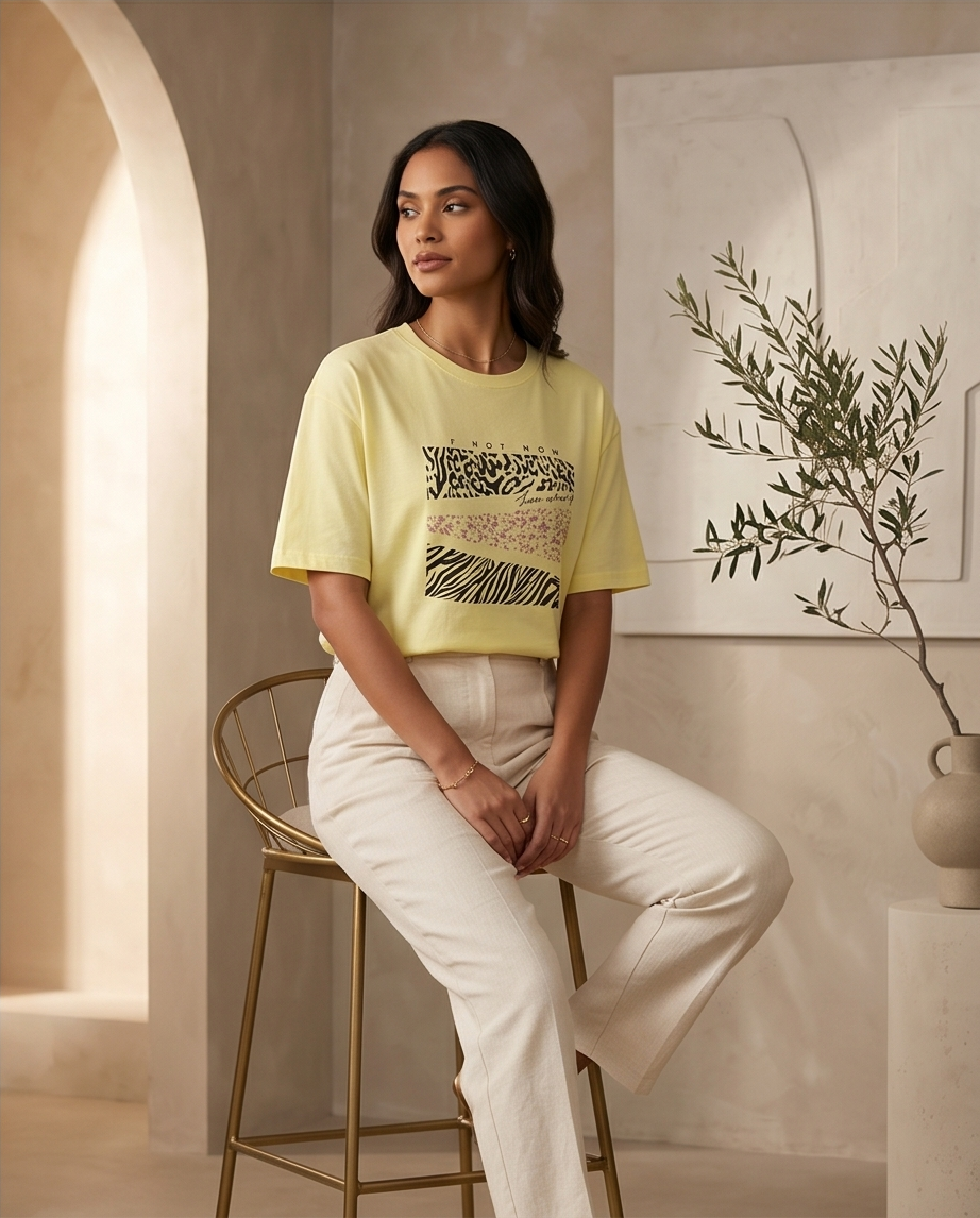 Women's Oversized Graphic T-Shirt - Comfortable & Stylish