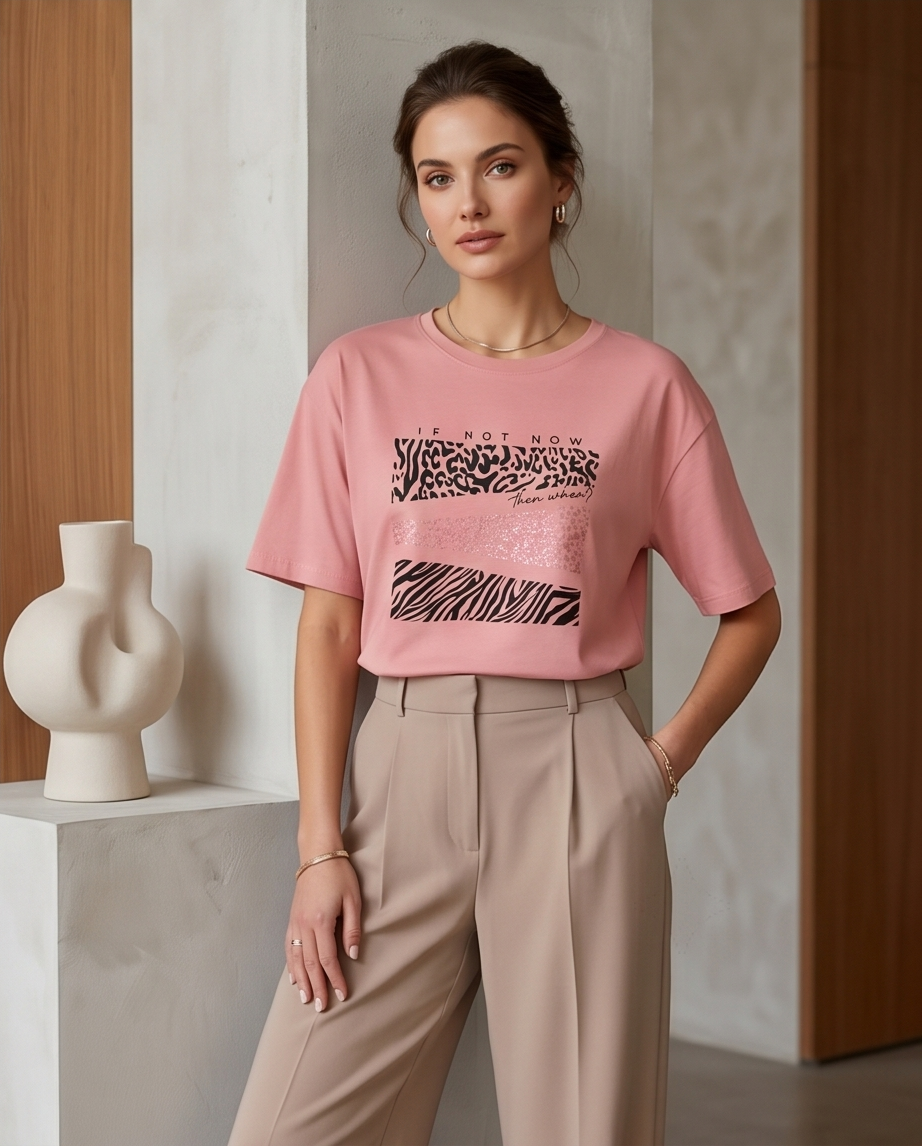 Women's Oversized Graphic T-Shirt - Comfortable & Stylish