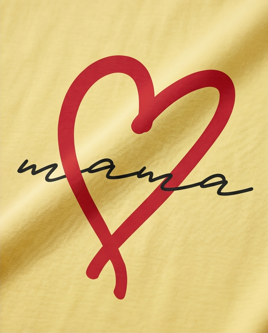 Women's Heart-Print Graphic Oversized Tee