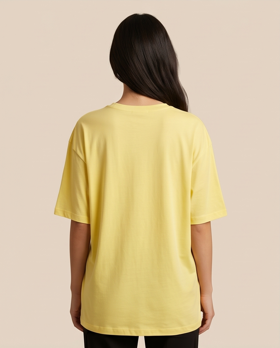 Women's Heart-Print Graphic Oversized Tee