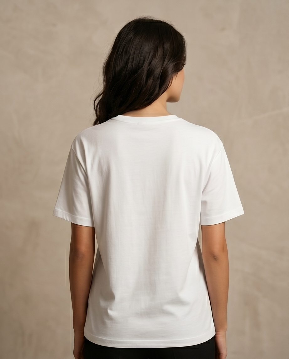 Women's Heart-Print Graphic Oversized Tee