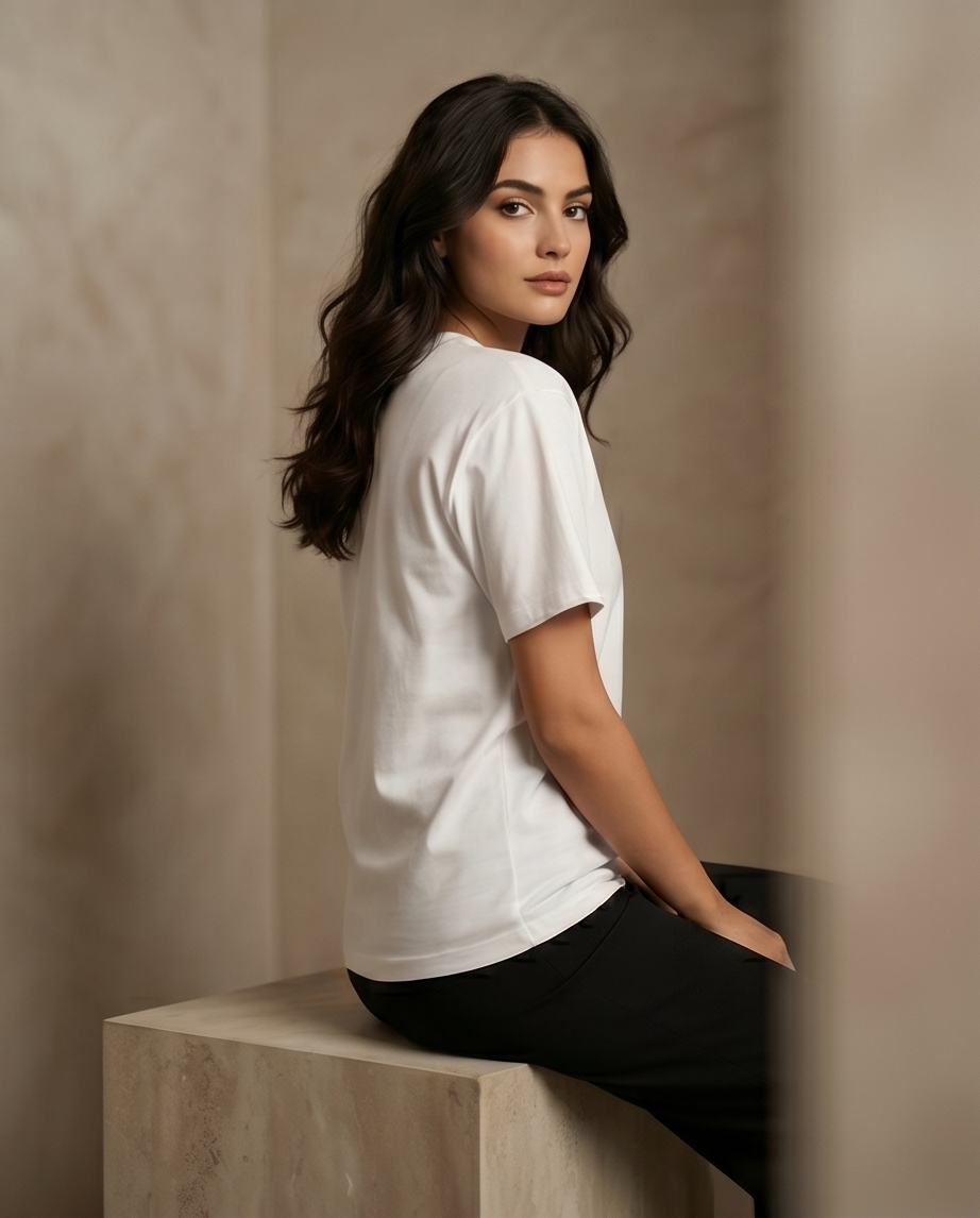 Women's Heart-Print Graphic Oversized Tee