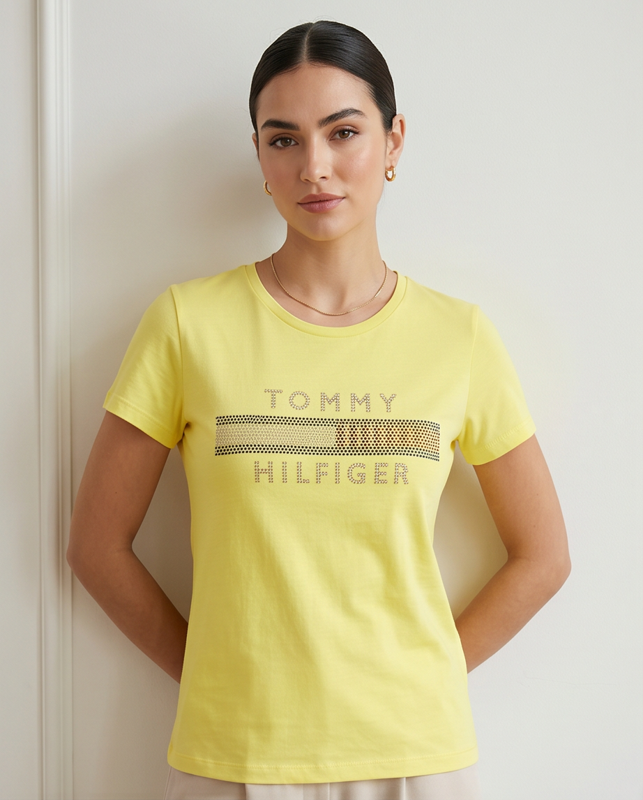 Women's Yellow Graphic Printed T-shirt