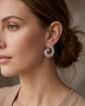 Elegant Zircon Swirl Earrings 100% Zircon