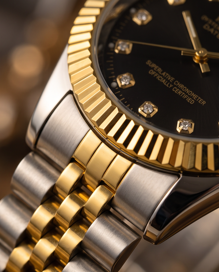 طقم ساعات Rolex رجالي ونسائي مزدوج بتصميم راقي وفاخر