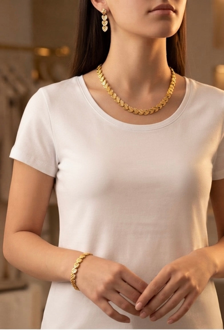 طقم کریستال ٣ قطع ذهبي