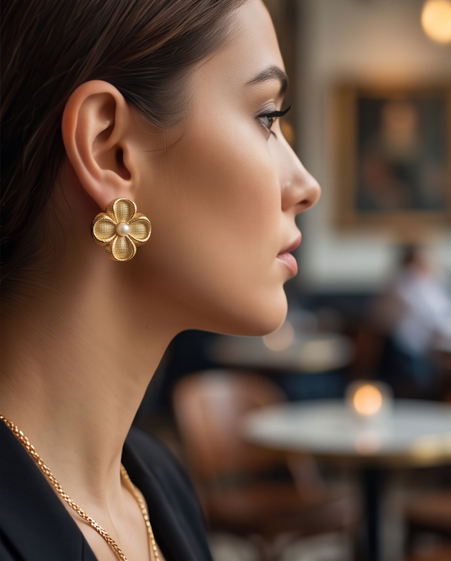 گوارەی کریستالی چوار گەڵای گۆلدی