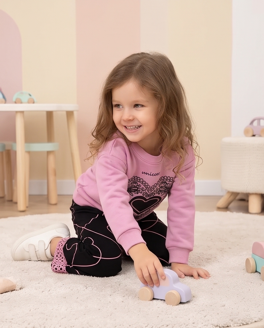Girls'  Faux-Fur Lined Set