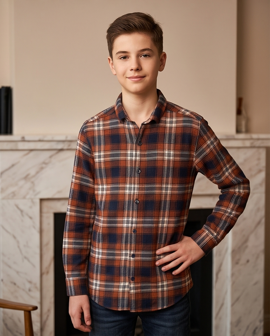 Winter Fur-Lined Checkered Shirt